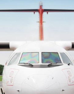 Aircraft on the runway